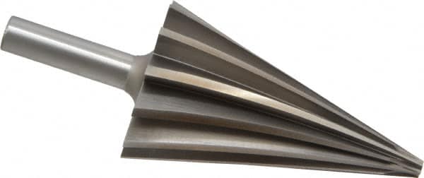 Alvord Polk - 2-17/64" Diam, 1/4" Small End Diam, 1/2" Diam Round Shank, 3-7/8" Flute, Repairman's Reamer - Exact Tooling