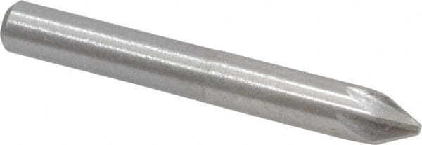 Interstate - 1/4" Head Diam, 1/4" Shank Diam, 6 Flute 60° High Speed Steel Countersink - Exact Tooling