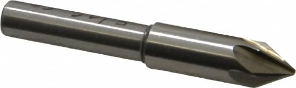 Interstate - 5/16" Head Diam, 1/4" Shank Diam, 6 Flute 60° High Speed Steel Countersink - Exact Tooling