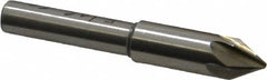 Interstate - 5/16" Head Diam, 1/4" Shank Diam, 6 Flute 60° High Speed Steel Countersink - Exact Tooling