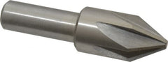 Interstate - 3/4" Head Diam, 1/2" Shank Diam, 6 Flute 60° High Speed Steel Countersink - Exact Tooling