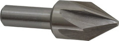 Interstate - 7/8" Head Diam, 1/2" Shank Diam, 6 Flute 60° High Speed Steel Countersink - Exact Tooling