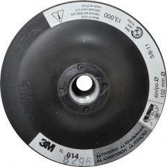 3M - 4" Diam Hook & Loop Disc Backing Pad - Firm Density, 13,000 RPM - Exact Tooling
