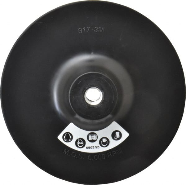3M - 7" Diam Hook & Loop Disc Backing Pad - Medium Density, 6,000 RPM - Exact Tooling