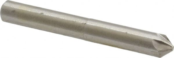 Interstate - 1/4" Head Diam, 1/4" Shank Diam, 6 Flute 82° High Speed Steel Countersink - Exact Tooling