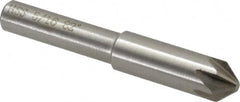Interstate - 5/16" Head Diam, 1/4" Shank Diam, 6 Flute 82° High Speed Steel Countersink - Exact Tooling