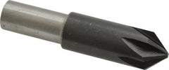 Interstate - 5/8" Head Diam, 1/2" Shank Diam, 6 Flute 82° High Speed Steel Countersink - Exact Tooling