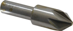 Interstate - 3/4" Head Diam, 1/2" Shank Diam, 6 Flute 82° High Speed Steel Countersink - Exact Tooling