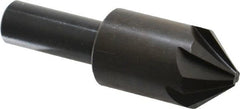 Interstate - 7/8" Head Diam, 1/2" Shank Diam, 6 Flute 82° High Speed Steel Countersink - Exact Tooling