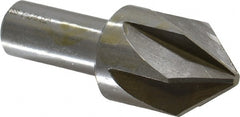 Interstate - 1-1/4" Head Diam, 3/4" Shank Diam, 6 Flute 82° High Speed Steel Countersink - Exact Tooling