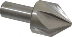 Interstate - 2" Head Diam, 1" Shank Diam, 6 Flute 82° High Speed Steel Countersink - Exact Tooling