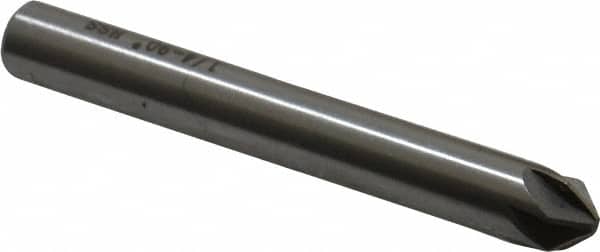Interstate - 1/4" Head Diam, 1/4" Shank Diam, 6 Flute 90° High Speed Steel Countersink - Exact Tooling