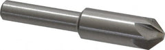 Interstate - 3/8" Head Diam, 1/4" Shank Diam, 6 Flute 90° High Speed Steel Countersink - Exact Tooling