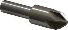 Interstate - 3/4" Head Diam, 1/2" Shank Diam, 6 Flute 90° High Speed Steel Countersink - Exact Tooling
