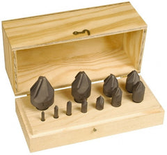 Hertel - 10 Piece, 1/4 to 1-1/2" Head Diam, 82° Included Angle, Countersink Set - Exact Tooling