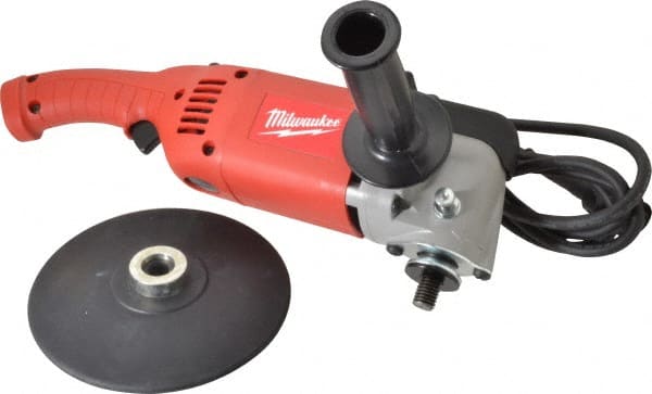 Milwaukee Tool - 7 to 9" Pad Diam, 1,750 RPM, Handheld Electric Polisher - 5/8-11" Spindle Thread, 11 Amps, 120 Volts - Exact Tooling
