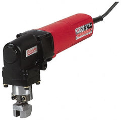 Milwaukee Tool - 120V, 1,000 SPM, 4 Amp, Electric Power Nibbler - 10 (Steel) and 12 (Stainless Steel) Gauge Cutting Capacity - Exact Tooling