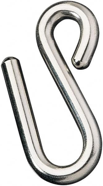 Ronstan - 15/32" Opening, 316 Stainless Steel Electropolished S-Hook - 1,320 Lb Capacity, 7/16" ID, 5/16" Wire, 3" OAL - Exact Tooling