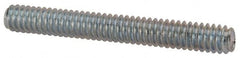 Value Collection - 1/4-20 2" OAL Fully Threaded Stud - Carbon Steel, Zinc-Plated Finish - Exact Tooling