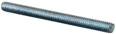 Value Collection - 1/4-20 3" OAL Fully Threaded Stud - Carbon Steel, Zinc-Plated Finish - Exact Tooling