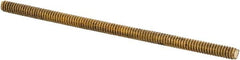 Value Collection - #6-32 3" OAL Fully Threaded Stud - Brass, Plain Finish - Exact Tooling