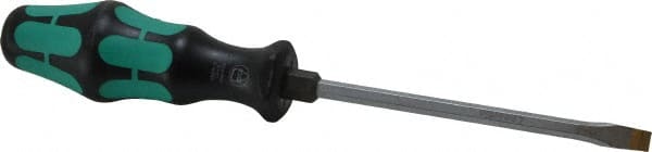 Wera - Slip Stop Slotted Screwdriver - Hexagon Shank, Ergonomic Handle - Exact Tooling