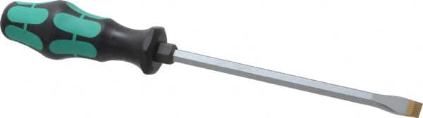 Wera - Slip Stop Slotted Screwdriver - Hexagon Shank, Ergonomic Handle - Exact Tooling