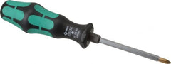 Wera - 3-1/8" Blade Length Posidrive Screwdriver - 7" OAL - Exact Tooling
