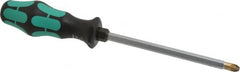 Wera - 6" Blade Length Posidrive Screwdriver - 10-1/2" OAL - Exact Tooling