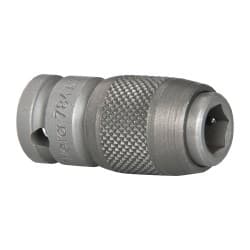 Wera - 1/4" Drive, 1/4" Insert, Hex Drive Bit Adapter - Quick Release, 1-3/16" OAL - Exact Tooling