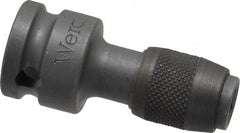 Wera - 3/8" Drive, 1/4" Insert, Hex Drive Bit Adapter - Quick Release, 1-11/16" OAL - Exact Tooling