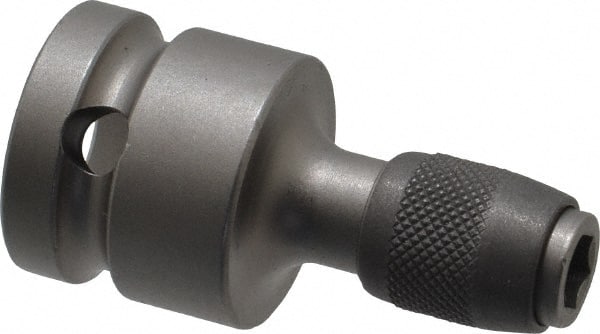 Wera - 1/2" Drive, 1/4" Insert, Hex Drive Bit Adapter - Quick Release, 1-15/16" OAL - Exact Tooling