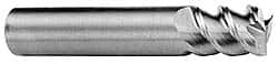 Accupro - 15/32", 1" LOC, 1/2" Shank Diam, 3" OAL, 3 Flute, Solid Carbide Square End Mill - Exact Tooling