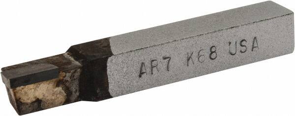 Made in USA - 7/16 x 7/16" Shank, Square Shoulder Turning Single Point Tool Bit - AR-7, Grade K68 - Exact Tooling