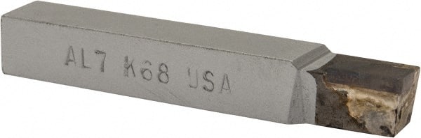 Made in USA - 7/16 x 7/16" Shank, Square Shoulder Turning Single Point Tool Bit - AL-7, Grade K68 - Exact Tooling