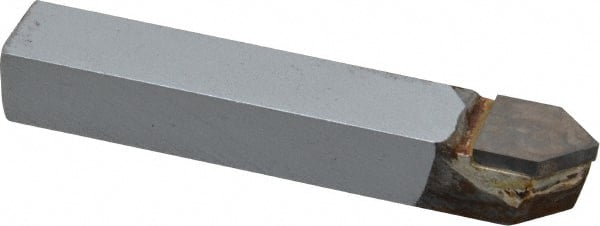 Made in USA - 3/8 x 3/8" Shank, Pointed Nose Single Point Tool Bit - D-6, Grade K68 - Exact Tooling