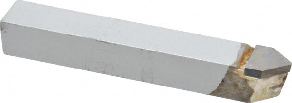 Made in USA - 1/2 x 1/2" Shank, Pointed Nose Single Point Tool Bit - D-8, Grade K68 - Exact Tooling