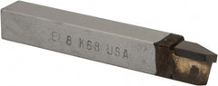 Made in USA - 1/2 x 1/2" Shank, Offset Threading Single Point Tool Bit - EL-8, Grade K68 - Exact Tooling