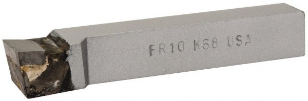 Made in USA - 5/8 x 5/8" Shank, Offset End Cutting Single Point Tool Bit - FR-10, Grade K68 - Exact Tooling