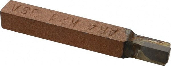 Made in USA - 1/4 x 1/4" Shank, Square Shoulder Turning Single Point Tool Bit - AR-4, Grade K21 - Exact Tooling