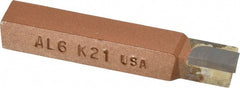 Made in USA - 3/8 x 3/8" Shank, Square Shoulder Turning Single Point Tool Bit - AL-6, Grade K21 - Exact Tooling