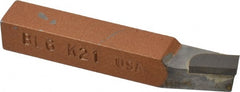 Made in USA - 3/8 x 3/8" Shank, Lead Angle Turning Single Point Tool Bit - BL-6, Grade K21 - Exact Tooling