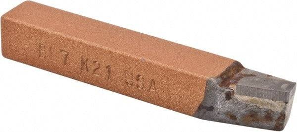 Made in USA - 7/16 x 7/16" Shank, Lead Angle Turning Single Point Tool Bit - BL-7, Grade K21 - Exact Tooling