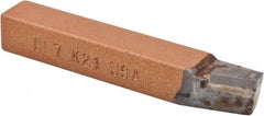 Made in USA - 7/16 x 7/16" Shank, Lead Angle Turning Single Point Tool Bit - BL-7, Grade K21 - Exact Tooling