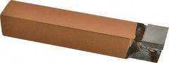 Made in USA - 1 x 1" Shank, Square Nose Single Point Tool Bit - C-16, Grade K21 - Exact Tooling