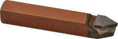 Made in USA - 3/8 x 3/8" Shank, Threading Single Point Tool Bit - E-6, Grade K21 - Exact Tooling