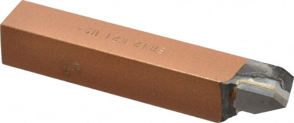 Made in USA - 3/4 x 3/4" Shank, Offset Threading Single Point Tool Bit - ER-12, Grade K21 - Exact Tooling