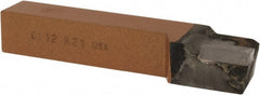 Made in USA - 3/4 x 3/4" Shank, Offset Side Cutting Single Point Tool Bit - GL-12, Grade K21 - Exact Tooling