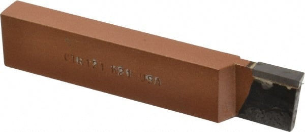 Made in USA - 1 x 1/2" Shank, Cutoff & Grooving Single Point Tool Bit - CT-121(444), Grade K21 - Exact Tooling