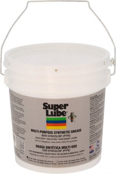 Synco Chemical - 5 Lb Pail Synthetic General Purpose Grease - Translucent White, Food Grade, 450°F Max Temp, NLGIG 2, - Exact Tooling